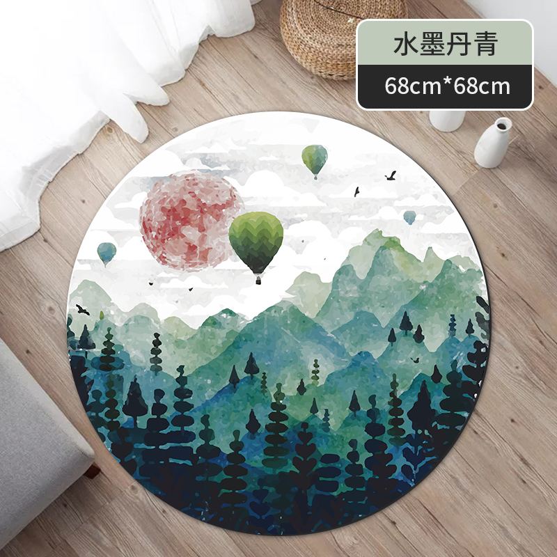 Suede + Rubbe - 68*68*0.3cm - Printed Meditation Cushion - view 14