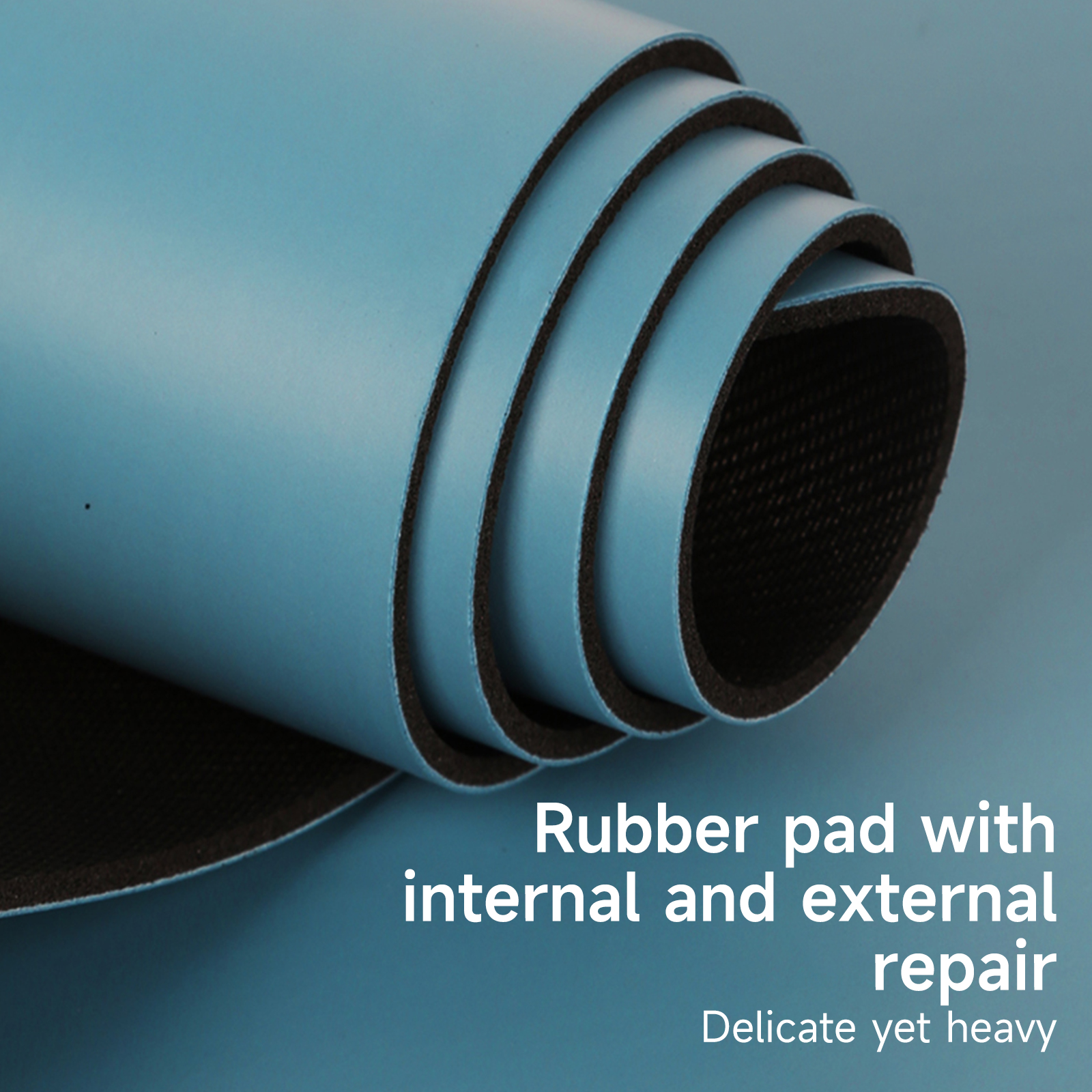 Nature Rubber - 185*68*0.45cm - Single Color Professional Yoga Mat with Laser Printed Alignment Lines - detail view