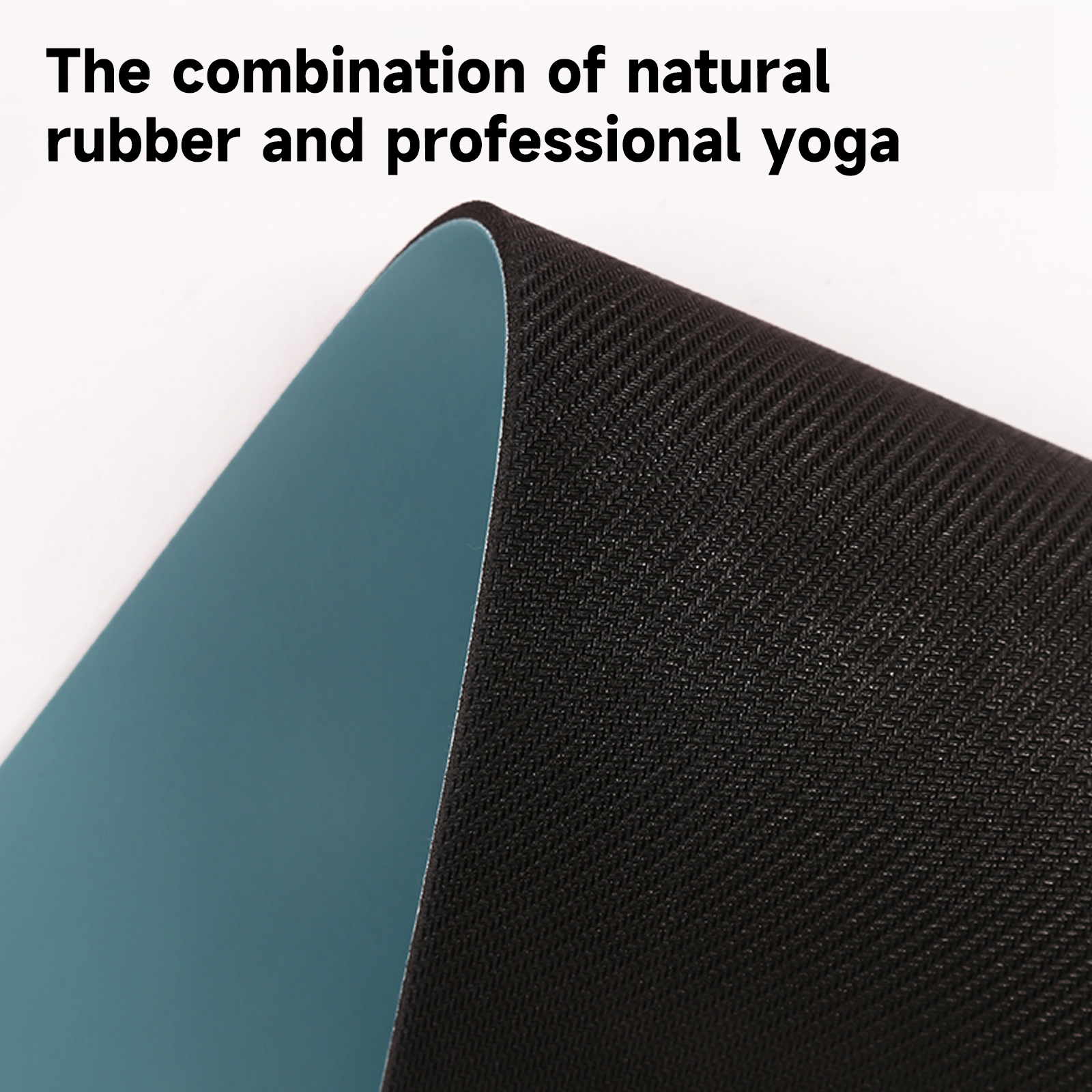 Nature Rubber - 185*68*0.45cm - Single Color Professional Yoga Mat with Laser Printed Alignment Lines - in-use view