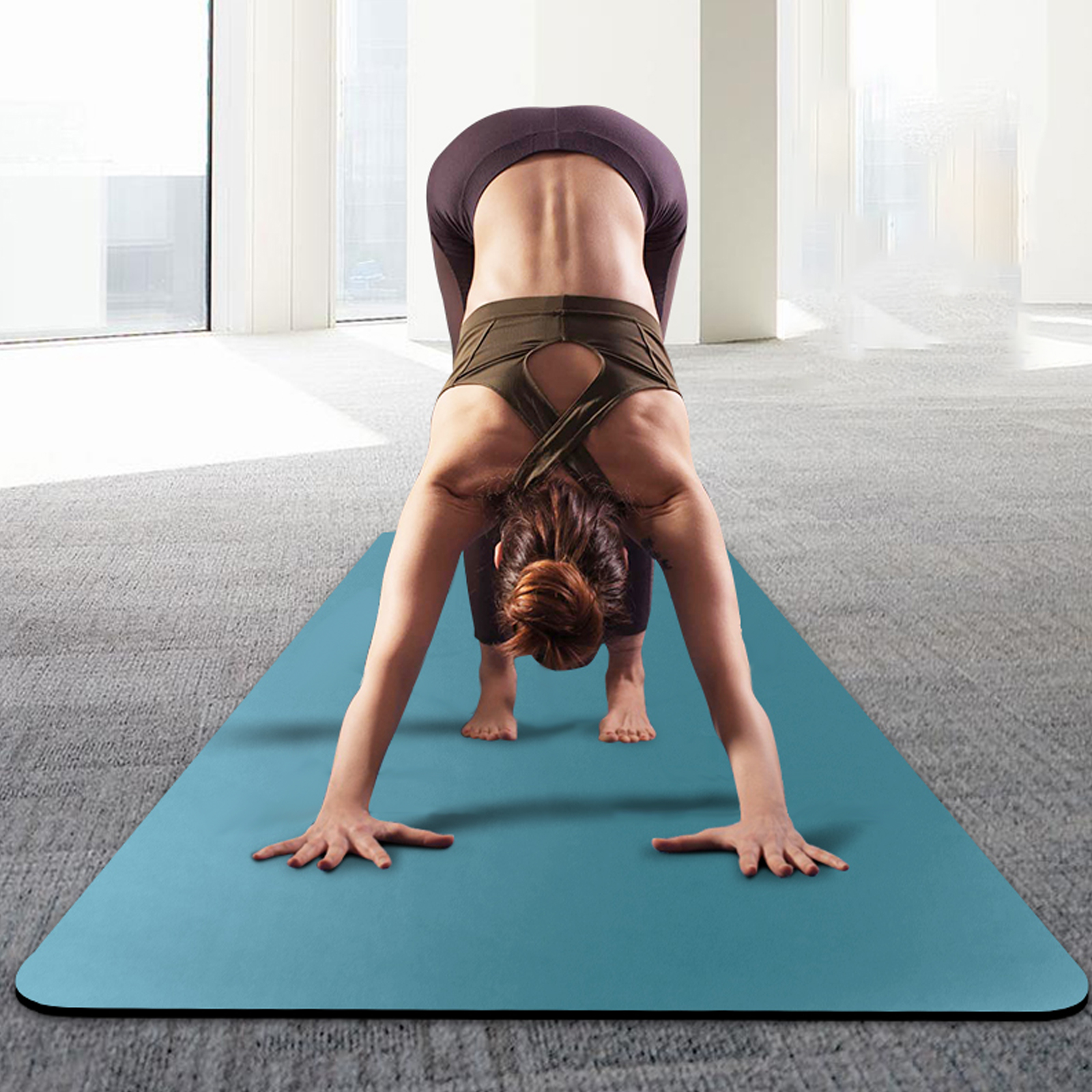 Nature Rubber - 185*68*0.45cm - Single Color Professional Yoga Mat with Laser Printed Alignment Lines - view 8