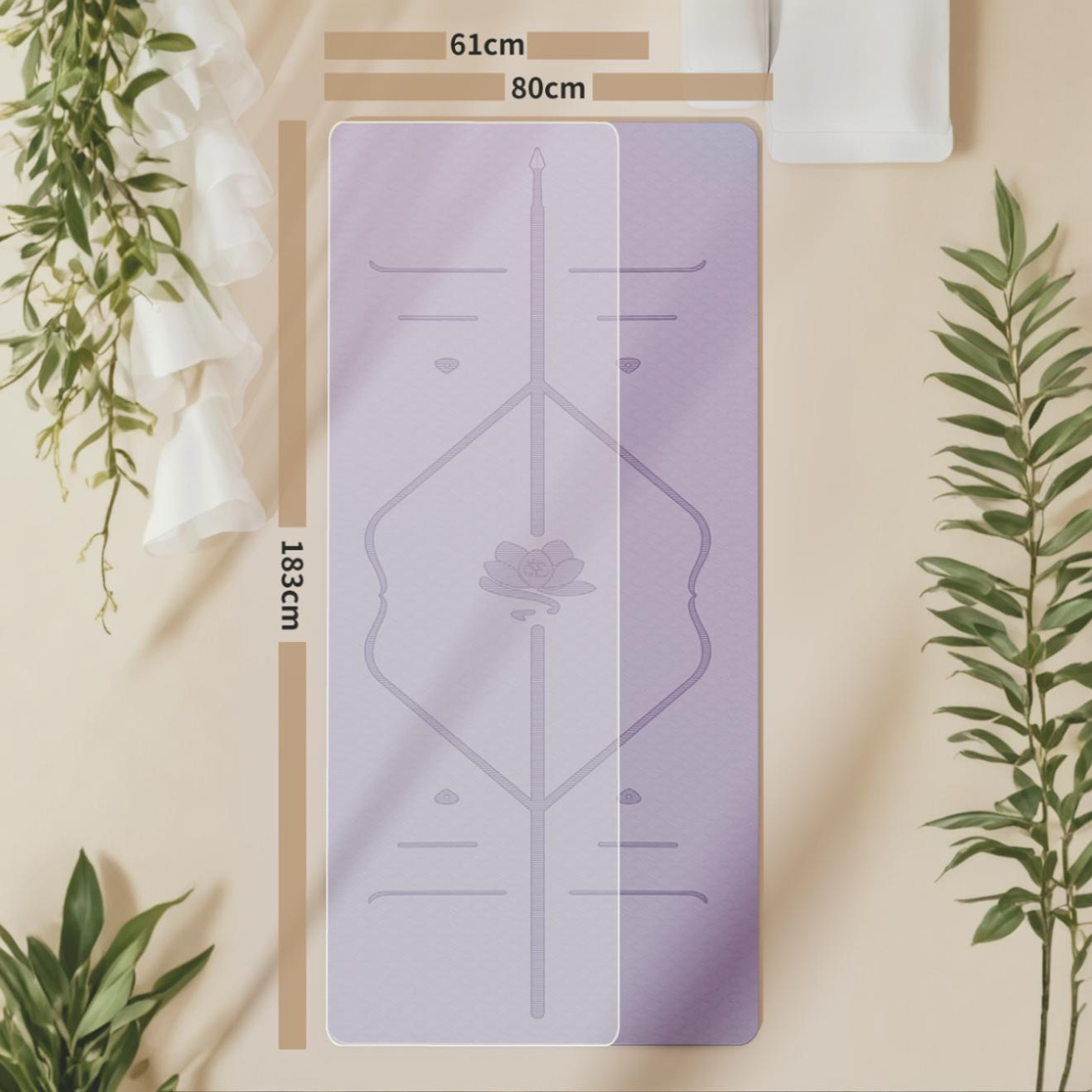 TPE - 183*61*0.6cm - Single Color Premium Yoga Mat - view 6