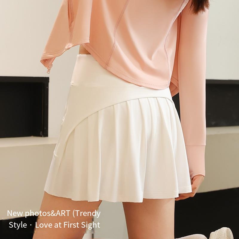 Nylon Pleated Skirt - side view