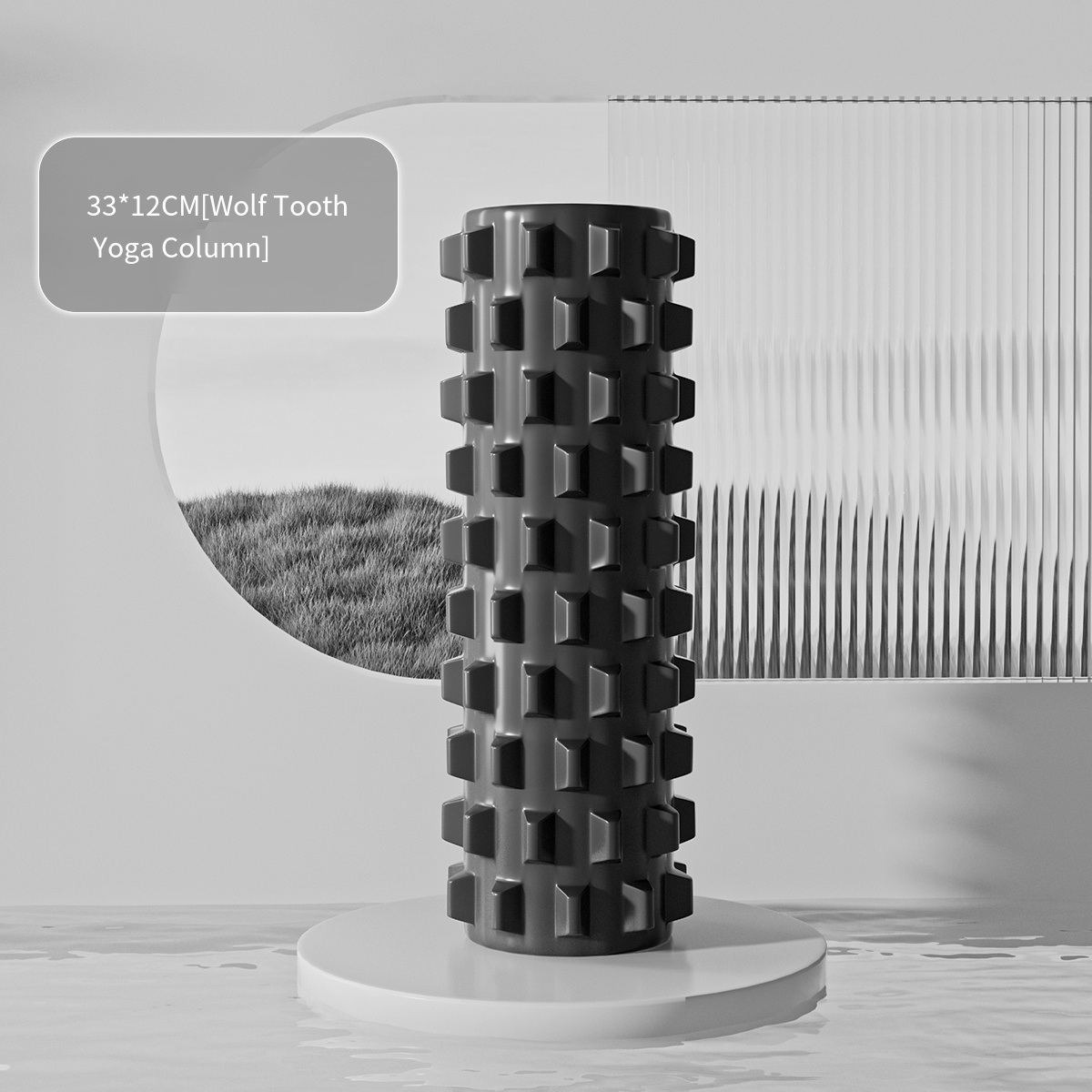 EVA+PVC（Black Tube） - 12*12*33cm,12*12*45cm - Yoga Roller - side view