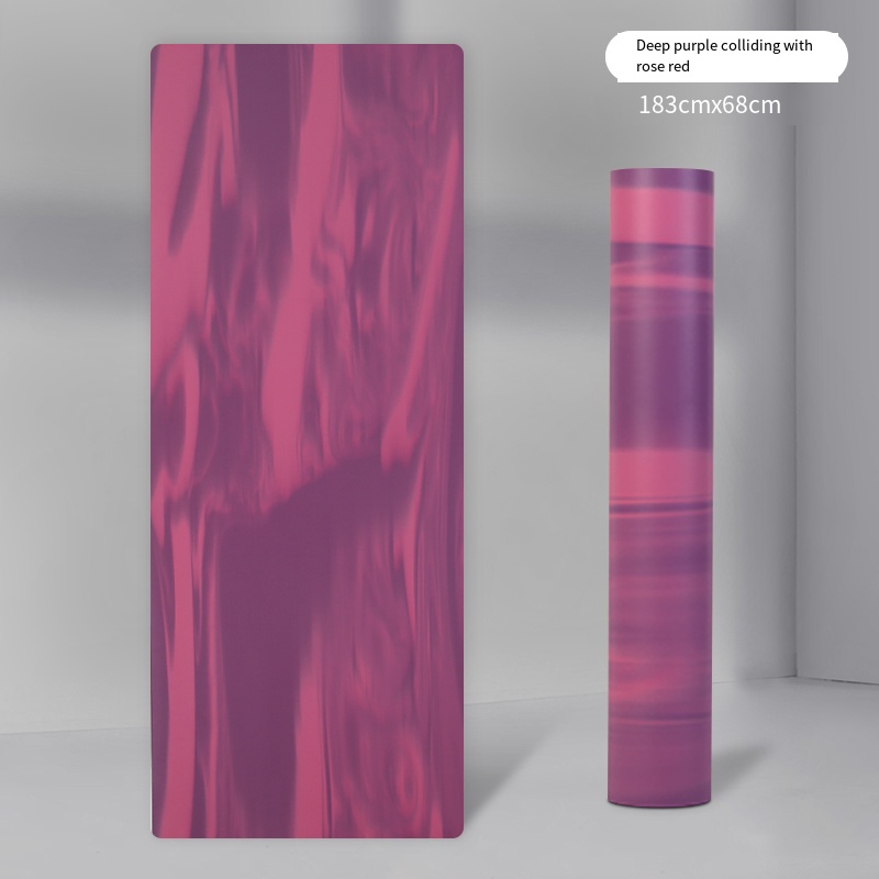 Nature Rubber - 183*68*0.45cm -ColorBlock  Professional Yoga Mat with Latex Printed Alignment Lines