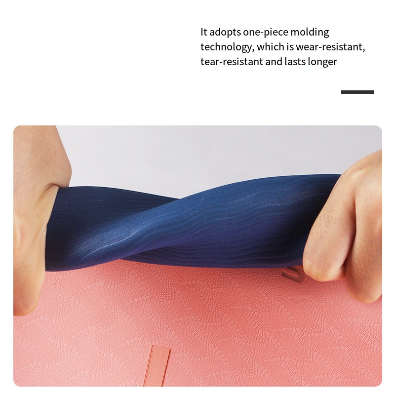 TPE - 183*66*0.6cm - Double Color Premium Yoga Mat - texture close-up