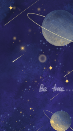 Nature Rubber - Starry Sky - 1 - 185*68*0.45cm - Single Color Printed Yoga Mat with Latex Printed Alignment Lines