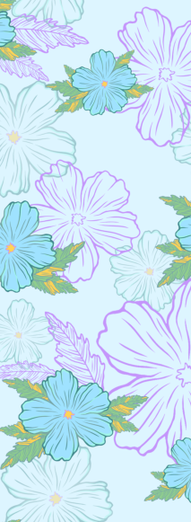 Nature Rubber - Flower - 4 - 185*68*0.45cm - Single Color Printed Yoga Mat with Latex Printed Alignment Lines - side view