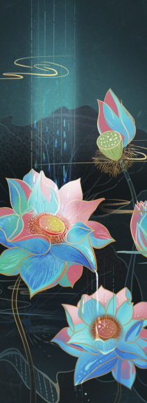 Nature Rubber - Flower - 3 - 185*68*0.45cm - Single Color Printed Yoga Mat with Latex Printed Alignment Lines - side view