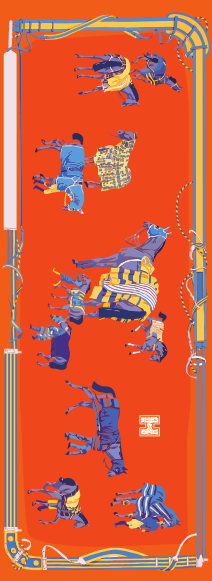 Nature Rubber - Animal - 1 - 185*68*0.45cm - Single Color Printed Yoga Mat with Latex Printed Alignment Lines