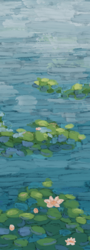 Nature Rubber - Oil Painting - 2 - 185*68*0.45cm - Single Color Printed Yoga Mat with Latex Printed Alignment Lines - in-use view