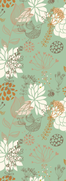 Nature Rubber - Flower - 4 - 185*68*0.45cm - Single Color Printed Yoga Mat with Latex Printed Alignment Lines - detail view