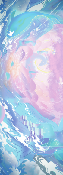Nature Rubber - Watercolor - 4 - 185*68*0.45cm - Single Color Printed Yoga Mat with Latex Printed Alignment Lines - in-use view